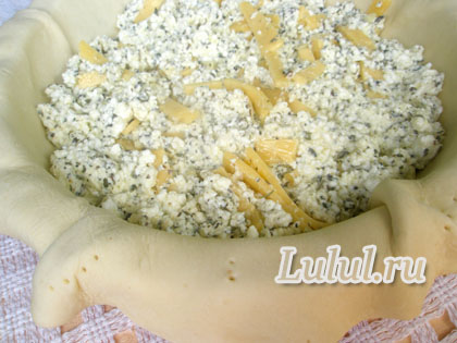 открытый пирог с творогом и сыром рецепт с фото