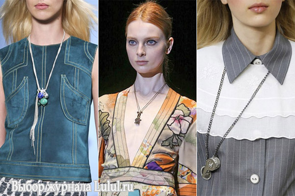 Модные ожерелья и кулоны 2015 года из коллекции весна-лето