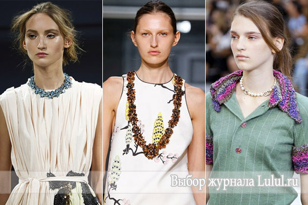 Модные ожерелья и кулоны 2015 года из коллекции весна-лето