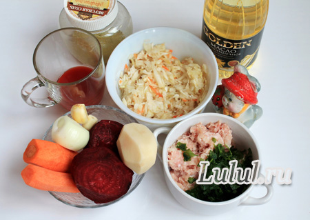 Как приготовить вкусный борщ с квашеной капустой и мини-галушками пошаговый рецепт с фото