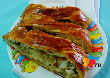 Дрожжевой пирог с рыбой и картофелем рецепт с фото