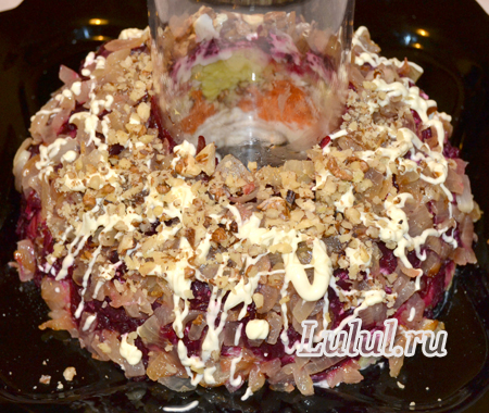 гранатовый браслет салат с орехами рецепт с фото