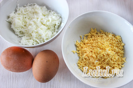 Закуска на Пасху - тарталетки с грибами, луком и яйцом  «Цыплята»